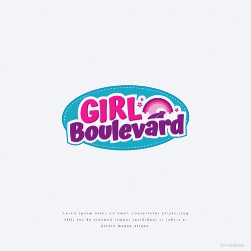Modern design logo with the title 'Girl Boulevard'