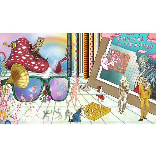 Surreal artwork with the title 'MAGICAL TRANCES'