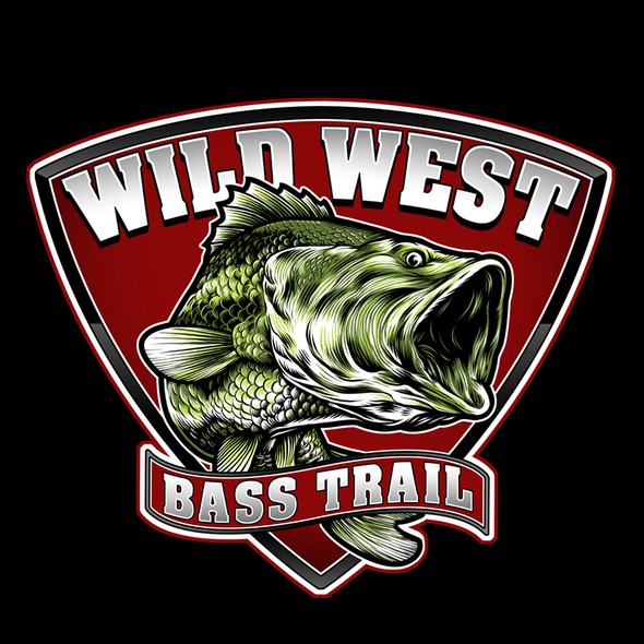 低音徽标，标题为“ Wild West Bass Trail”