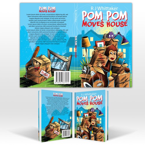 Teddy design with the title 'Children's Book Cover Illustration'