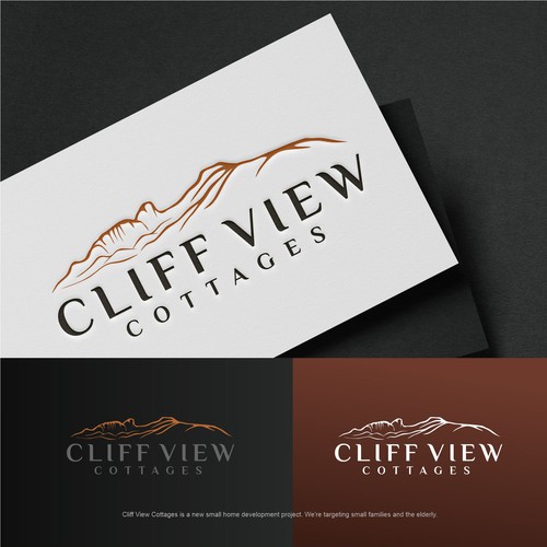 EPS design with the title 'Logo Cliff View Cottages home development project'