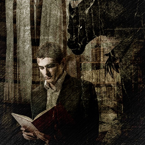 Woods design with the title 'The Origin of Dracula'