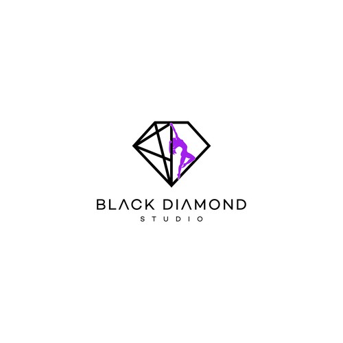 Geometric brand with the title 'Black Diamond Studio'