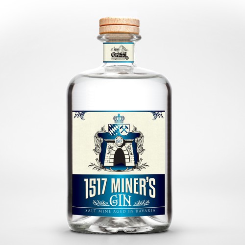 Retail label with the title 'Label for GIN'