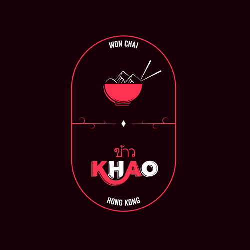 Thai design with the title 'KHAO — Thai Restaurant Logo Design.'