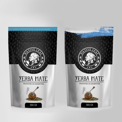 Layout design with the title 'NATIVE LEAF'