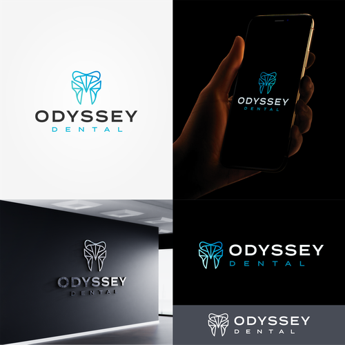Dentist logo with the title 'Odyssey Dental'