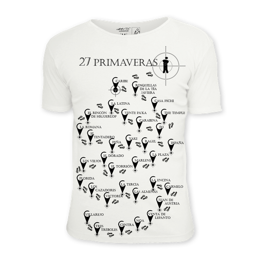 Country t-shirt with the title 'T-shirt 33 countries'