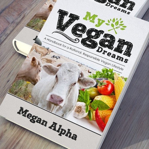 Cookbook design with the title 'My Vegan Dreams Book '