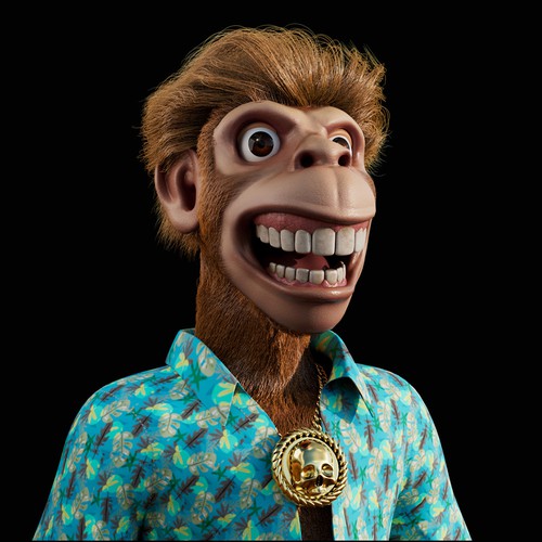 Mayan design with the title 'Monkey'