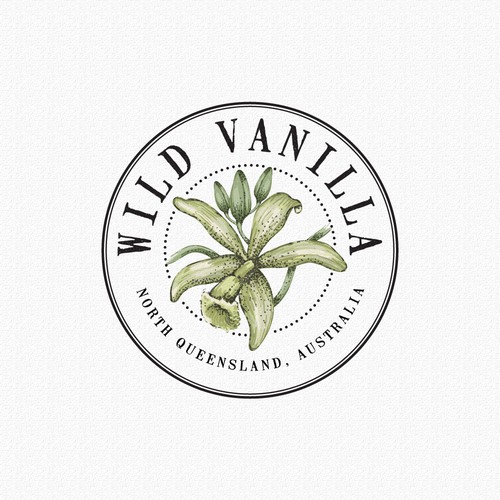 Retro logo with the title 'Logo Design for Wild Vanilla'