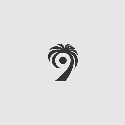 Silhouette logo with the title 'creative logo concept for 9 & MORE, a sport fashion brand'