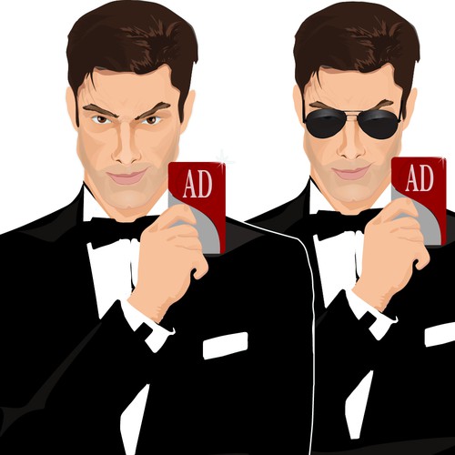 Man artwork with the title 'Cartoon Charakter für ein Online Marketing Tool (Deutsch/English)'