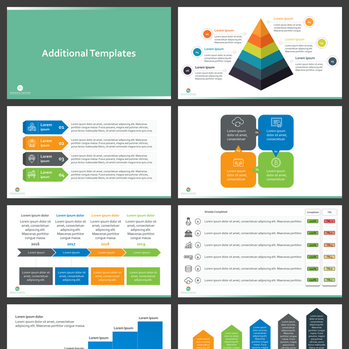 Diagram design with the title 'A Collection of easy to Use and Customize Infographics in PPT & Excel'