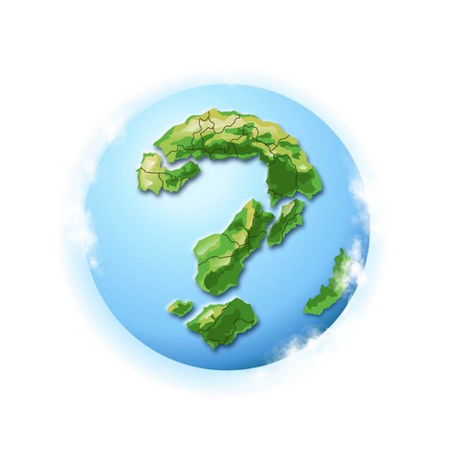Question mark design with the title 'earth trivia app icon'