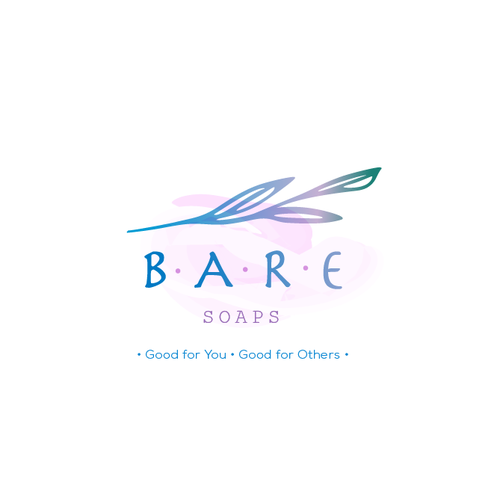 Cosmetics brand with the title 'Logo design for b.a.r.e. soaps, natural bath & body company.'