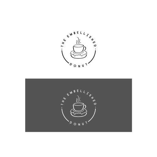 Donut  logo with the title 'Donut & Coffee Shop'