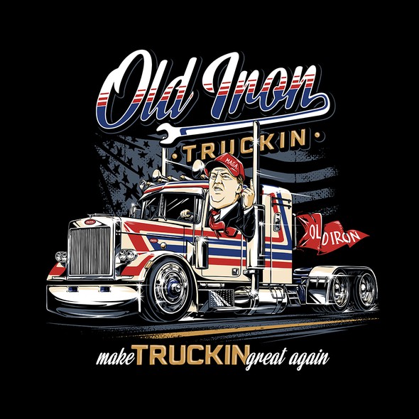 Truck t-shirt with the title 'Make Truckin Great Again'