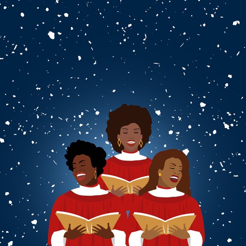 Christmas artwork with the title 'Christmas Illustration '