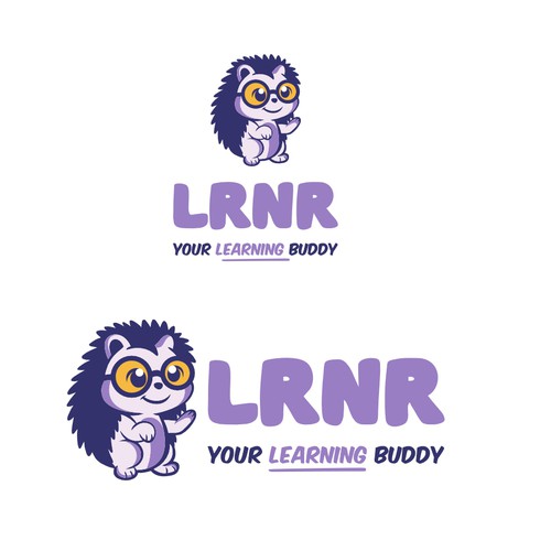 Hedgehog design with the title 'LRNR'