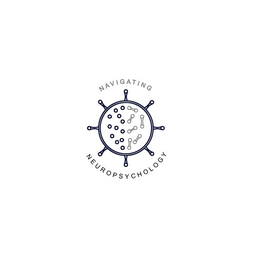 Navy logo with the title 'Logo concept for Navigating Neuropsychology'