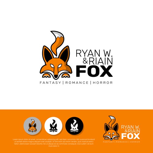 Fiction logo with the title 'Mascot Logo Fox'