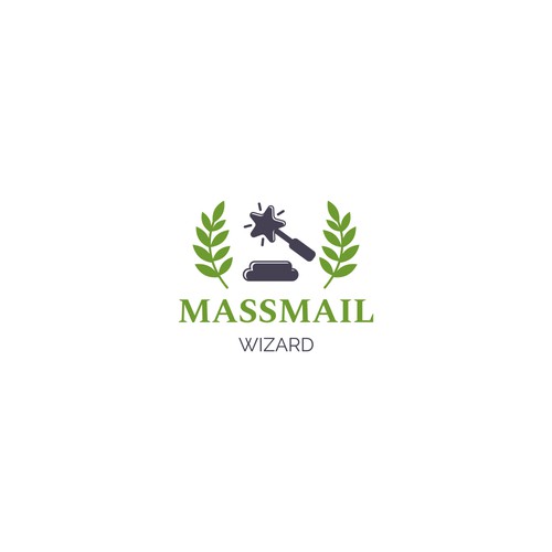 Magical logo with the title 'Mass Mail Wizard'