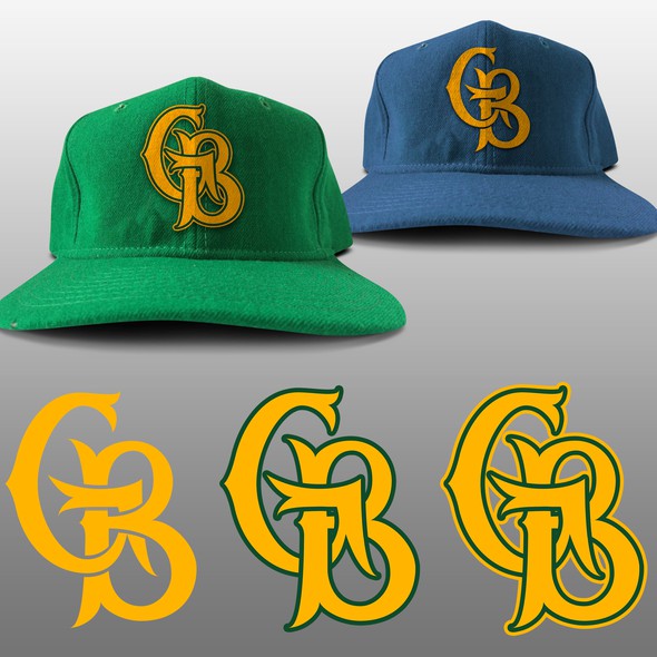 Snapback design with the title 'Unique Vintage Font Felt Applique Letters Snapback'