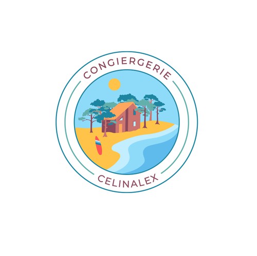 Landscape logo with the title 'Logo for seasonal rentals in Biscarrosse.'