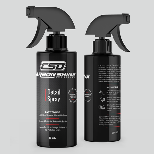 Car packaging with the title 'Car Care Product Label Design, USA'