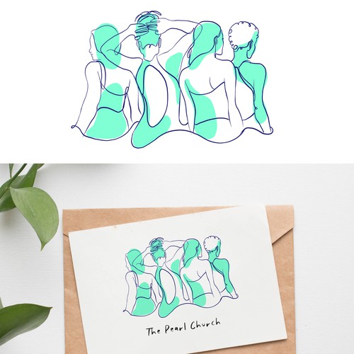 Artistic artwork with the title 'Illustration for branding'