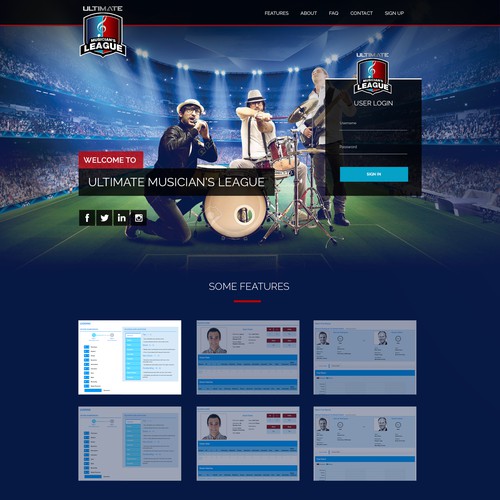 Tournament design with the title 'Ultimate League Championship'