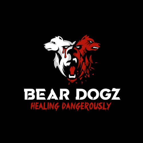 Bear design with the title 'Bold and Fierce Logo for a Music Artist'