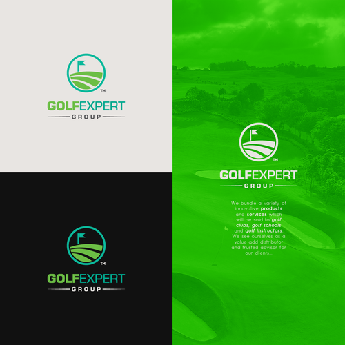 Group logo with the title 'Logo concept for a Golf Company'