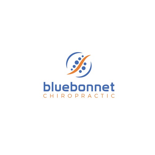 Spine logo with the title 'Bluebonnet Chiropractic logo concept'