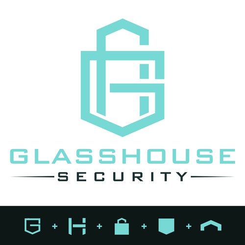 Lock logo with the title 'House Security Logo Design'