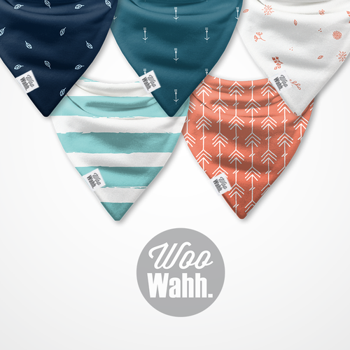 Baby illustration with the title 'Pattern designs'