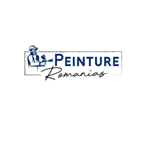 Work design with the title 'Peinture Romanias logo'