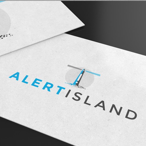Alarm logo with the title 'Logo for Alert Island - alerting systems.'