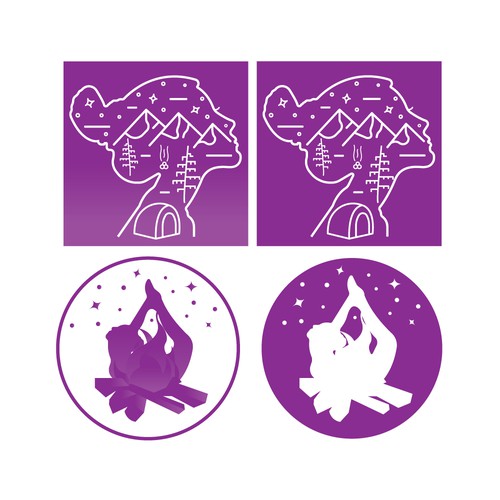 Fire pit logo with the title 'Empire With Us Logo Submission'