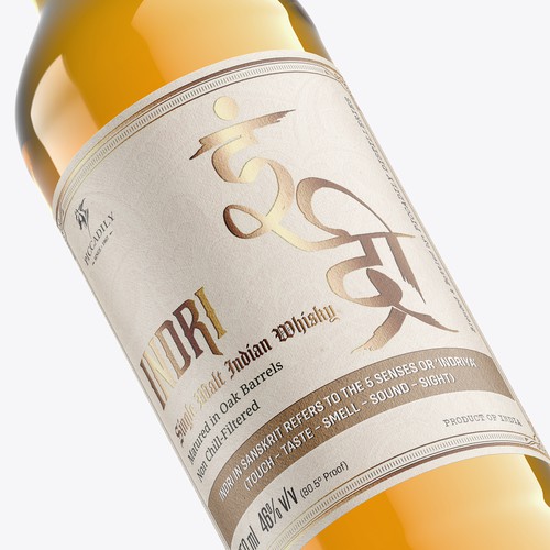 Indian design with the title 'Whisky Label'