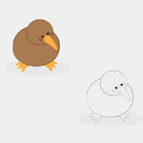 Kiwi design with the title 'Kiwi Mascot Character Illustration'