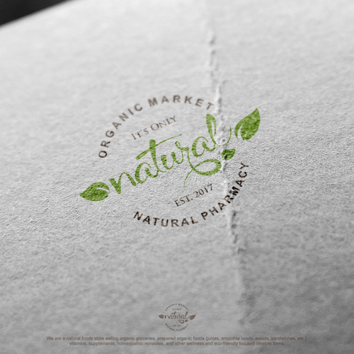 Ecological brand with the title 'Natural logo'