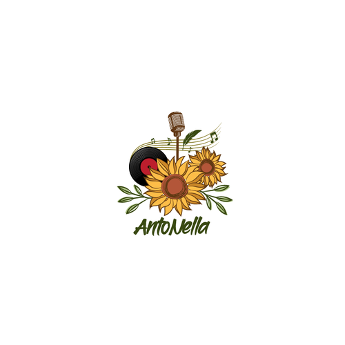 Sunflower design with the title 'AntoNella'
