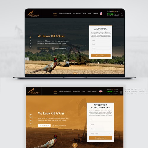 Energy website with the title 'Energy Company Seeks Site Refresh'