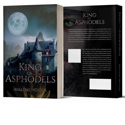 Vampire book cover with the title 'Cover for supernatural fantasy book'