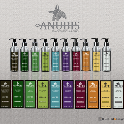 Beauty label with the title 'Anubis SPA Cosmetics & Beauty - Label'