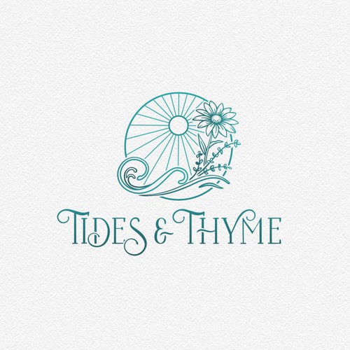 Navy logo with the title 'logo for an eclectic antiques/plant store in a historic coastal downtown'