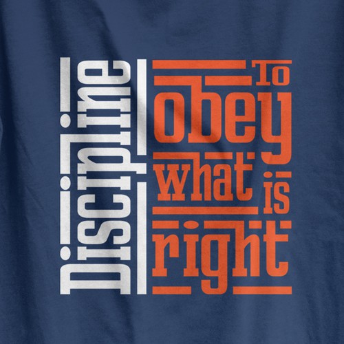 Text t-shirt with the title 'Discipline Typography T shirt Design'