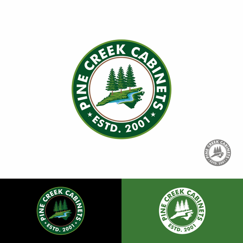 Creek design with the title 'Pine Creek Cabinets'